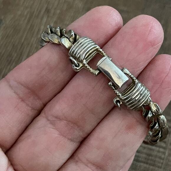 Vintage Antique Silver Silvertone Bracelet - Picture 3 of 5